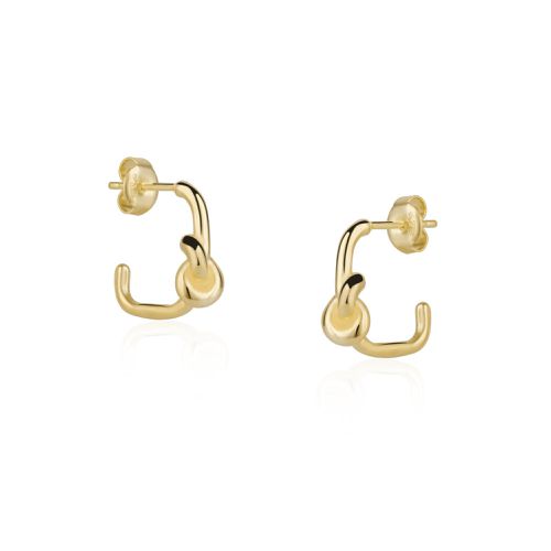 Womens Semi Hoop Knot Sterling Silver Earring - - One Size - NastyGal UK (+IE) - Modalova