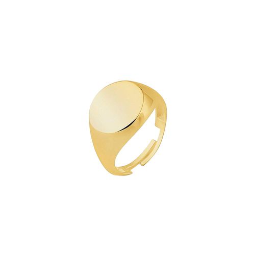Womens Signature Circle Sterling Silver Signet Ring - - One Size - Spero London - Modalova