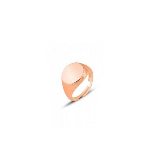 Womens Signature Circle Sterling Silver Signet Ring - - One Size - NastyGal UK (+IE) - Modalova