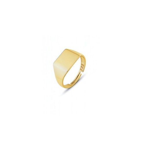 Womens Signature Rectangular Sterling Silver Signet Ring - - One Size - NastyGal UK (+IE) - Modalova