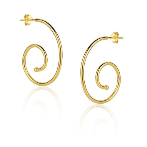 Womens Spiral Sterling Silver Stud Earring - - One Size - NastyGal UK (+IE) - Modalova