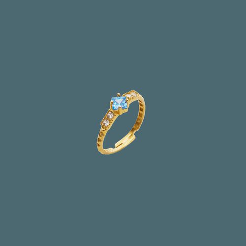 Womens Square Jewelled CZ Sterling Silver Ring - - One Size - Spero London - Modalova