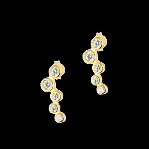 Womens Star Cluster Stud Earring Sterling Silver - - One Size - Spero London - Modalova