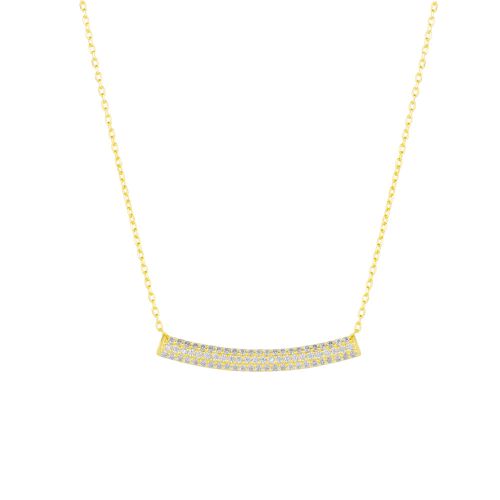 Womens Sterling Silver Concave Bar Necklace - White - - One Size - NastyGal UK (+IE) - Modalova