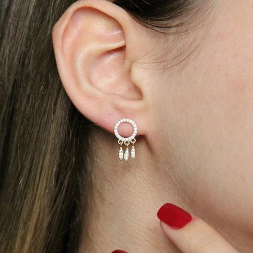 Womens Sterling Silver Dreamcatcher Drop Earring Stud - - One Size - Spero London - Modalova