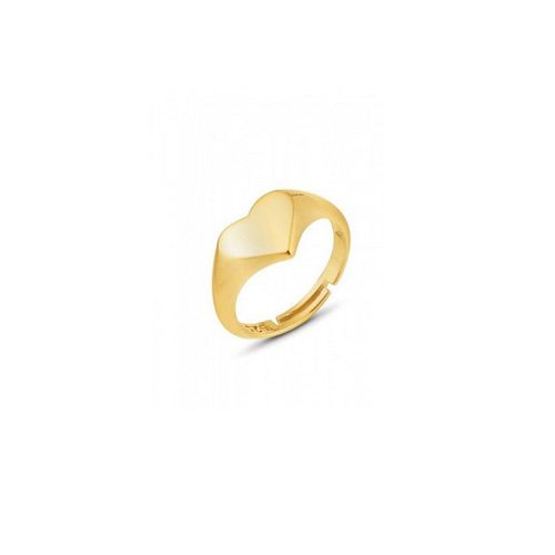 Womens Sterling Silver Heart Love Signet Ring - - One Size - NastyGal UK (+IE) - Modalova