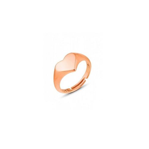 Womens Sterling Silver Heart Love Signet Ring - - One Size - Spero London - Modalova