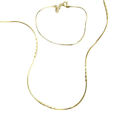 Womens Sterling Silver Small Beaded Bracelet and Necklace Set - - One Size - Spero London - Modalova