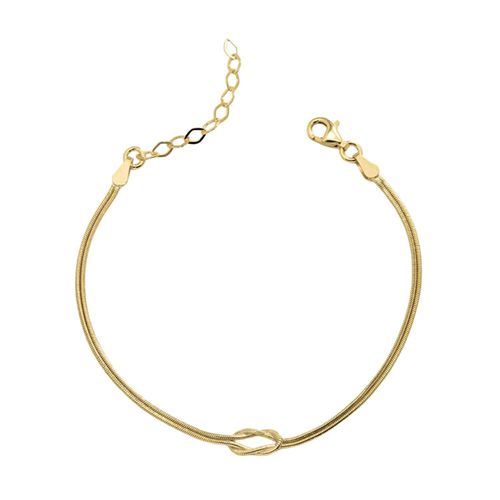 Womens Sterling Silver Snake Chain Knot Bracelet - - One Size - Spero London - Modalova