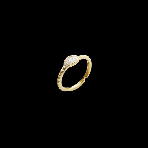 Womens Three Stone Sterling Silver Ring - - One Size - NastyGal UK (+IE) - Modalova