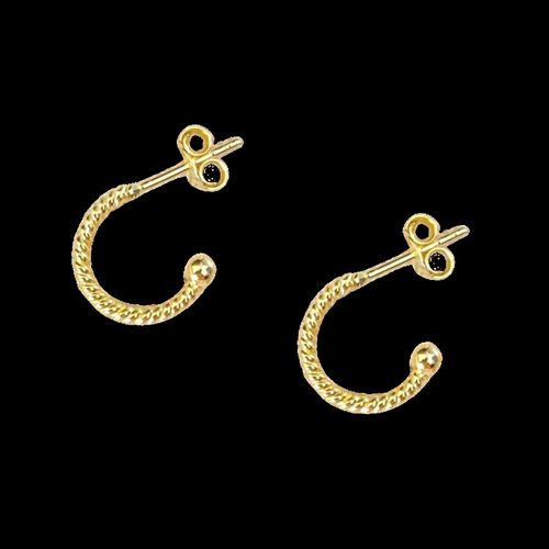 Womens Twisted Bead End Sterling Silver Earrings - - One Size - Spero London - Modalova