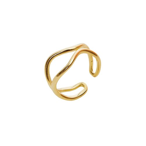 Womens Wavy Lines Sterling Silver Wave Ring - - One Size - Spero London - Modalova