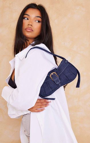 Womens Denim Buckle Stitch Detail Shoulder Bag - One Size - NastyGal UK (+IE) - Modalova