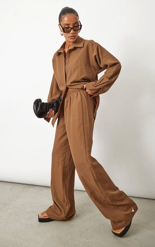 Womens Chocolate Woven Oversized Wide Leg Trousers - - 16 - NastyGal UK (+IE) - Modalova