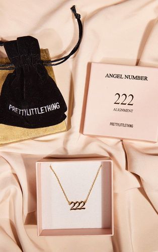 Womens Real Gold Plated 222 Angel Number Necklace - - One Size - NastyGal UK (+IE) - Modalova
