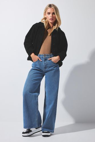 Womens Petite Wide Leg Jeans - - 10 - NastyGal UK (+IE) - Modalova