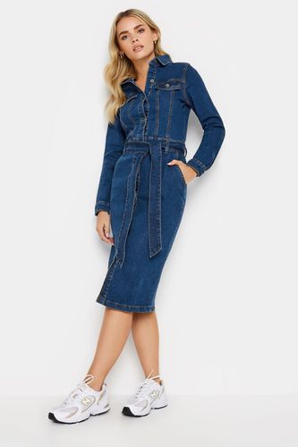 Womens Petite Denim Midi Dress - - 12 - NastyGal UK (+IE) - Modalova