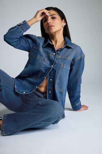 Womens Petite Denim Shacket - - 10 - NastyGal UK (+IE) - Modalova