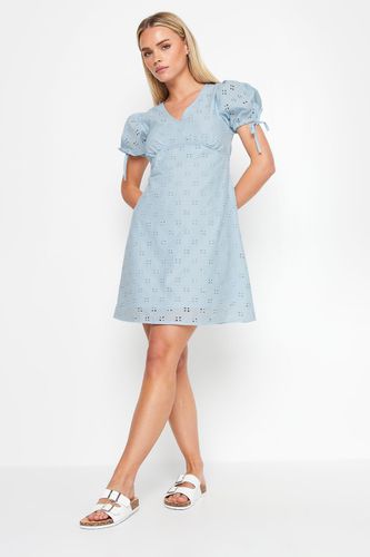 Womens Petite Tie Sleeve Broderie Mini Dress - - 8 - NastyGal UK (+IE) - Modalova