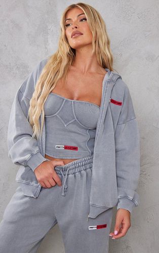 Womens Washed Oversized Zip Up Hoodie - XL - NastyGal UK (+IE) - Modalova