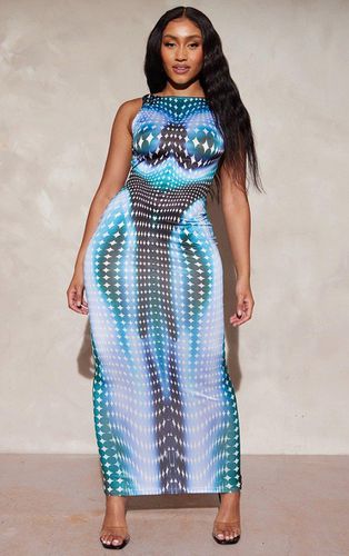 Womens Shape Abstract Print Sleeveless Low Back Midaxi Dress - 6 - NastyGal UK (+IE) - Modalova