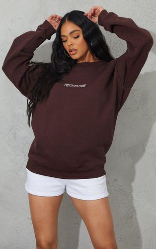 Womens Chocolate Embroidered Lounge Crewneck Sweatshirt - - M - NastyGal UK (+IE) - Modalova