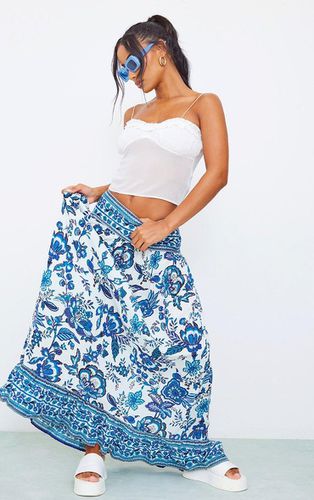 Womens Mosaic Printed Cotton Maxi Skirt - 4 - NastyGal UK (+IE) - Modalova