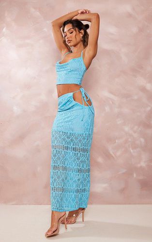 Womens Aqua Crochet Look Low Rise Midaxi Skirt - - 10 - NastyGal UK (+IE) - Modalova
