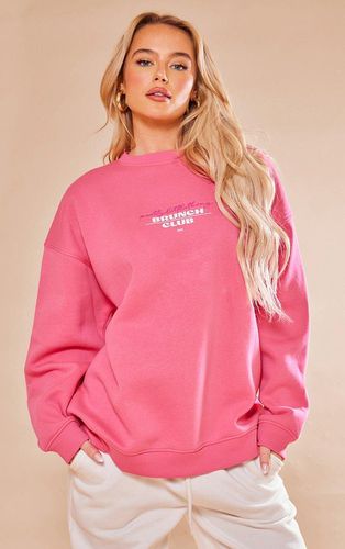 Womens Brunch Club Print Oversized Sweatshirt - XS - NastyGal UK (+IE) - Modalova