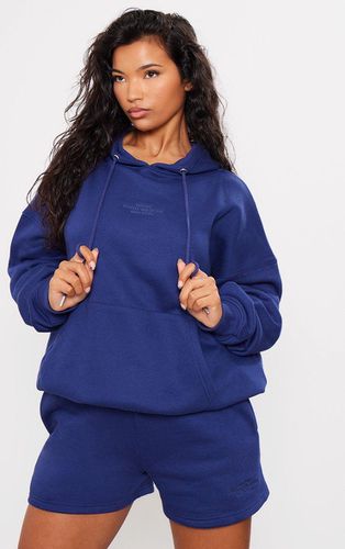 Womens Navy Slogan Over Sized Hoodie - - L - NastyGal UK (+IE) - Modalova