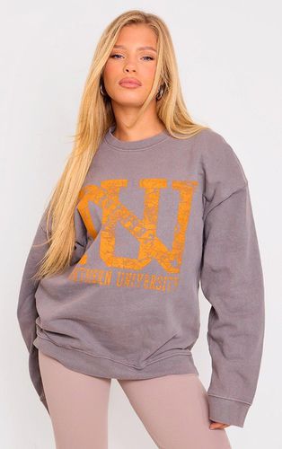 Womens Charcoal Northern University Washed Sweatshirt - - M - NastyGal UK (+IE) - Modalova