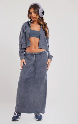 Womens Charcoal Washed Split Hem Low Rise Maxi Skirt - - XS - NastyGal UK (+IE) - Modalova