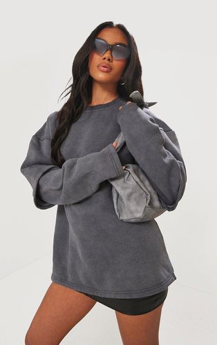 Womens Charcoal Washed Double Sleeve Sweatshirt - - L - NastyGal UK (+IE) - Modalova