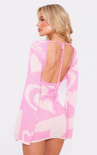 Womens Towel Knit Heart Print Mini Dress - L - NastyGal UK (+IE) - Modalova