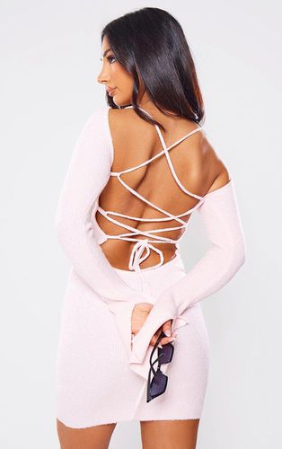 Womens Petite Baby Lace-up Open Back Knitted Mini Dress - 6 - NastyGal UK (+IE) - Modalova