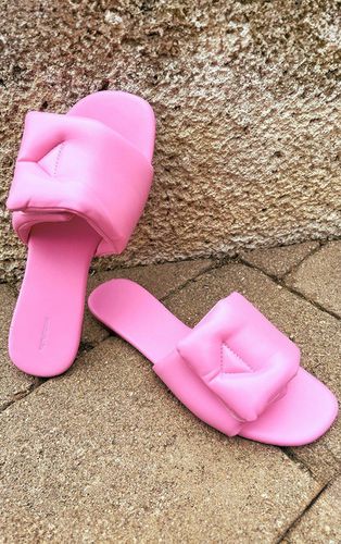 Womens PU Round Toe Padded Velcro Strap Slider Sandals - 3 - NastyGal UK (+IE) - Modalova