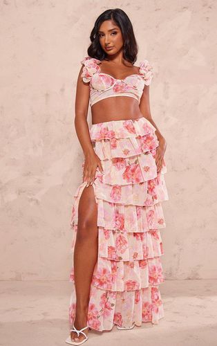 Womens Petite Floral Ruffle Maxi Skirt - 2 - NastyGal UK (+IE) - Modalova