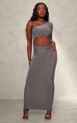 Womens Charcoal Slinky One Shoulder Cut Out Midaxi Dress - - 14 - NastyGal UK (+IE) - Modalova