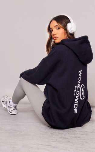 Womens Navy Worldwide Embroidered Back Hoodie - - XS - NastyGal UK (+IE) - Modalova