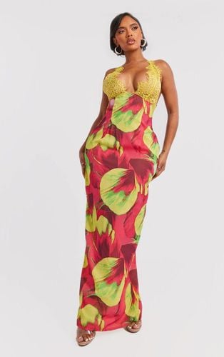 Womens Shape Printed Woven Lace Cup Detail Maxi Dress - 6 - NastyGal UK (+IE) - Modalova