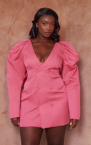 Womens Plus Hot Puff Sleeve Plunge Blazer Dress - 16 - NastyGal UK (+IE) - Modalova