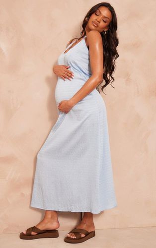 Womens Maternity Baby Textured Satin Low Neck Maxi Dress - 6 - NastyGal UK (+IE) - Modalova