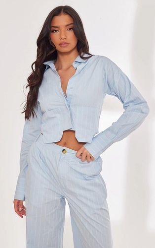 Womens Poplin Pinstripe Pocket Detail Cropped Shirt - 6 - NastyGal UK (+IE) - Modalova