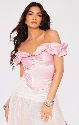 Womens Candy Premium Satin Ruffle Boned Corset - 10 - NastyGal UK (+IE) - Modalova