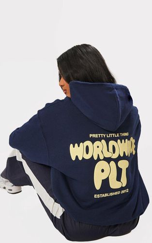 Womens Navy Back Printed Worldwide Puff Print Hoodie - - XS - NastyGal UK (+IE) - Modalova