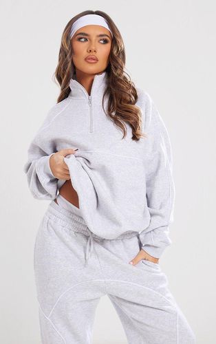 Womens Ash Oversized Contrast Piping Quarter Zip Sweatshirt - XL - NastyGal UK (+IE) - Modalova