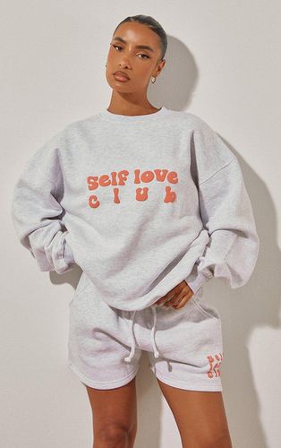 Womens Ash Self Love Club Puff Print Oversized Sweatshirt - M - NastyGal UK (+IE) - Modalova