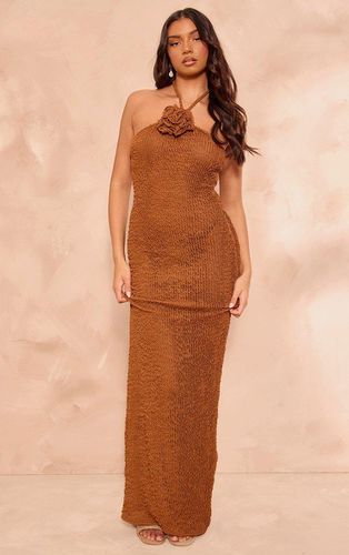Womens Chocolate Corsage Detail Halterneck Maxi Dress - - 10 - NastyGal UK (+IE) - Modalova