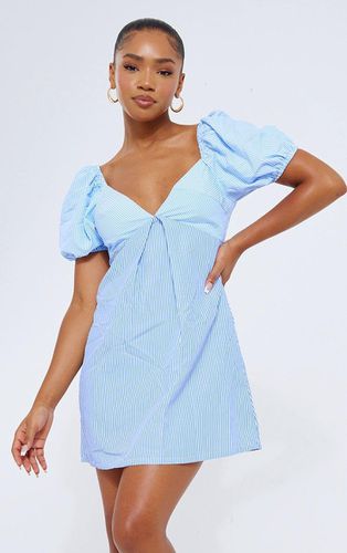 Womens Stripe Puff Sleeve Shift Dress - 6 - NastyGal UK (+IE) - Modalova