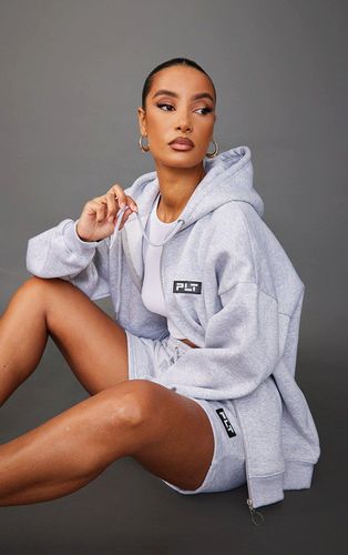 Womens Ash Badge Oversized Zip Hoodie - L - NastyGal UK (+IE) - Modalova